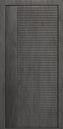 Входные двери Сталлер Comfort 3K ЮП-17 бетон графит - ЮП-15 (декоративная зеркальная вставка) ZB Белый