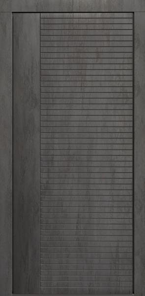 Входные двери Сталлер Comfort 3K ЮП-17 бетон графит - ЮП-15 (декоративная зеркальная вставка) ZB Белый