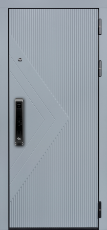 Входные двери Тринити 3К90 ЮР-37 RAL 7011 - H-67 ZB Белый