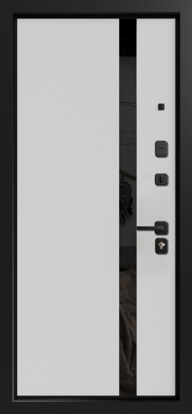 Входные двери Рейн 3К90 TOR ЮР-36 (с номером квартиры) Грин - ЮР22 ZB Белый