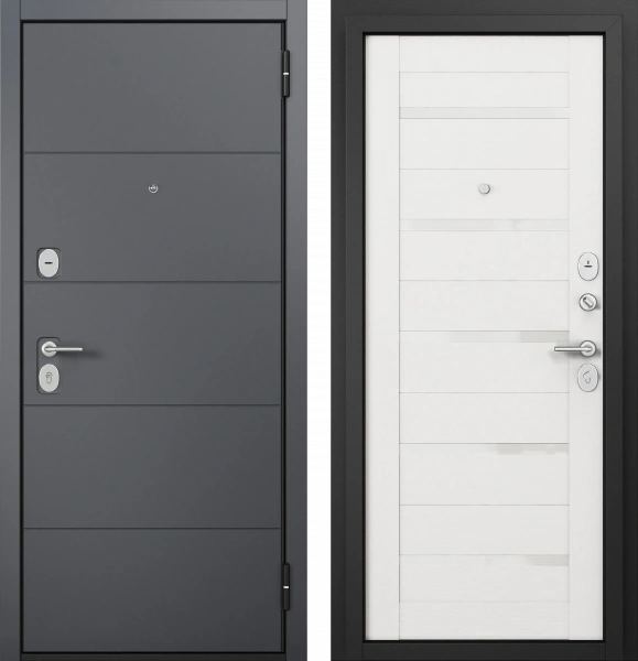 F2 FAMILY ECO PP Черный муар металлик Е-194 Оскуро/Е-142 Белый ларче