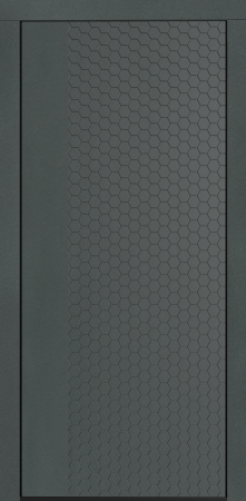 Входные двери Сталлер Comfort 3K ЮП-24 Грин - ЮП-15 (декоративная зеркальная вставка) Бьянко