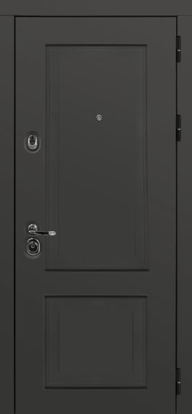 Входные двери Сталлер 3К90 Ю-5 TSBR 7021 - ЮР-42 декоративная зеркальная вставка ZB Белый