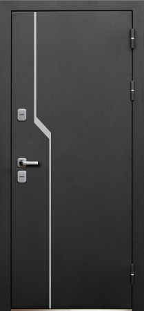 Входные двери Luxor Termo 1 Букле черный Сосна белая