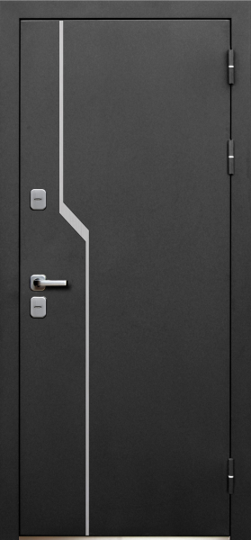 Входные двери Luxor Termo 1 Букле черный Сосна белая