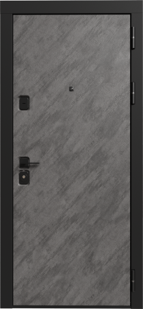 Входные двери Лофт 3К90 Без фрезеровки Шпат графит - Без фрезеровки Латте (ZB855-2)