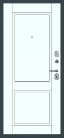 Входные двери M70 с фрезеровкой Муар 7016 - ФЛ-30 Velluto Bianco AG 700