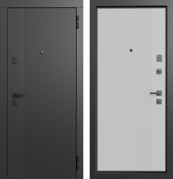 Входные двери TR 6 ЮП-21 ZB 999-2 Черный кварц - ЮП-21 ZB Белый