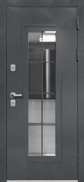 Входные двери Luxor Termo 7 Букле графит Эмалит белый