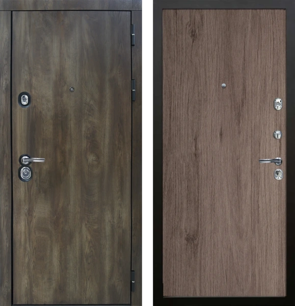 Входные двери Техас Без фрезеровки Дуб коньяк - Панель XN, ZN Дуб салинас темный