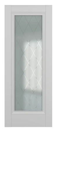 Межкомнатные двери Неаполь ДО Baguette B1 Сатинато с рисунком ромб