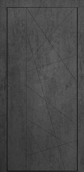 Входные двери Сталлер Comfort 3K ЮП-27 LS936-2 Бетон темный - ЮП-16 (декоративная зеркальная вставка) ZB Белый