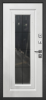 Входные двери Гарда 9 Букле графит Ковка стеклопакет Букле графит Белый матовый