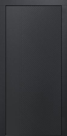 Входные двери Сталлер Comfort 3K ЮП-29 Графит - ЮП-16 (декоративная зеркальная вставка) Бетон графит