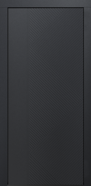 Входные двери Сталлер Comfort 3K ЮП-29 Графит - ЮП-16 (декоративная зеркальная вставка) Бетон графит