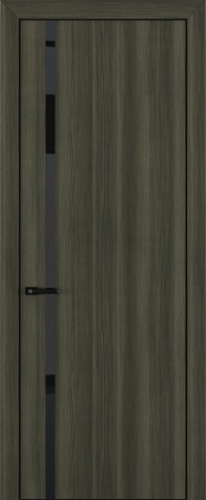 Межкомнатные двери Квалитет К1 Lacobel Black Classic Дуб темный