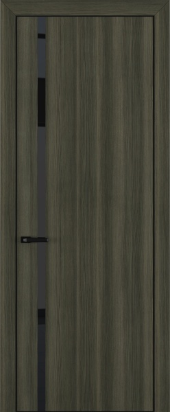 Межкомнатные двери Квалитет К1 Lacobel Black Classic Дуб темный
