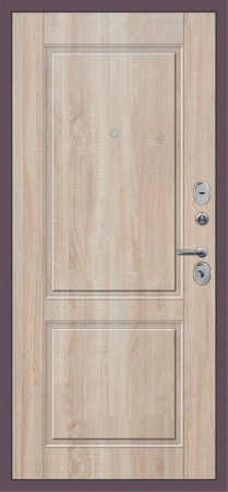 Входные двери M51 с фрезеровкой Букле опал - ФЛ-30 Дуб Сонома светлый