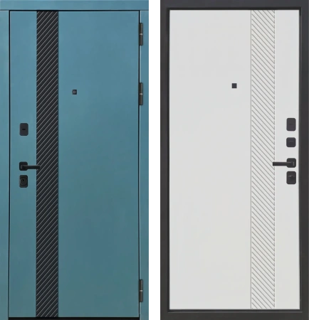 Входные двери M15 ФЛ-35 Velluto Verde - ФЛ-35 Velluto Ferro