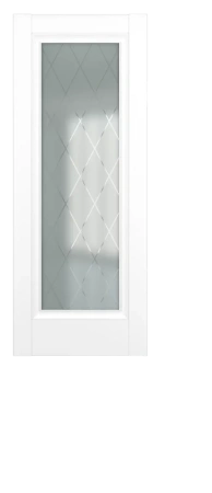 Межкомнатная дверь Неаполь ДО Baguette B1 Сатинато с рисунком ромб