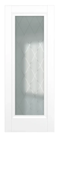 Межкомнатная дверь Неаполь ДО Baguette B1 Сатинато с рисунком ромб