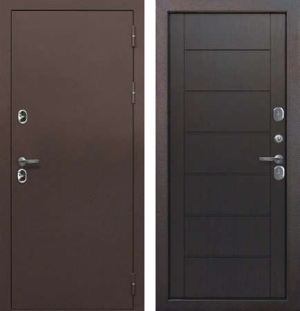 Входные двери ISOTERMA Медный антик Тёмный кипарис