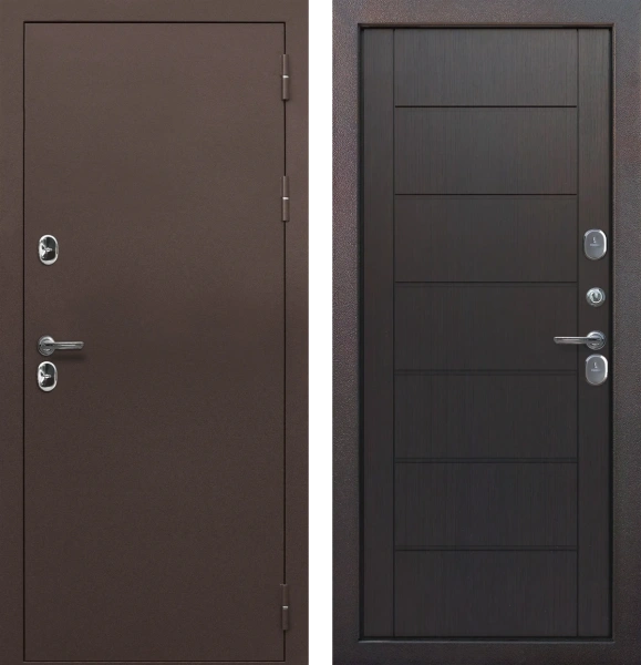 Входные двери ISOTERMA Медный антик Тёмный кипарис