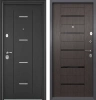 Входные двери DELTA PRO MP D2 DL-1 Темно-серый букле графит - DC-1B Lacobel Black Classic Дуб угольный