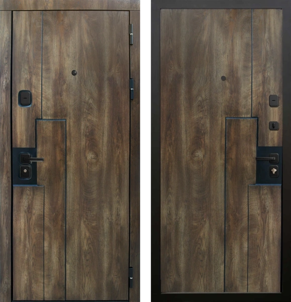 Входные двери Крона 3К90 ЮР18 Дуб коньяк - ЮР18 дуб коньяк