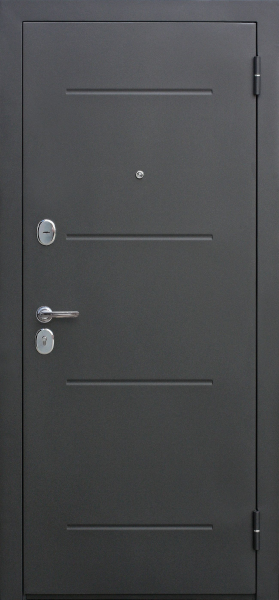 Входные двери Гарда муар 10 мм Черный муар Белый ясень