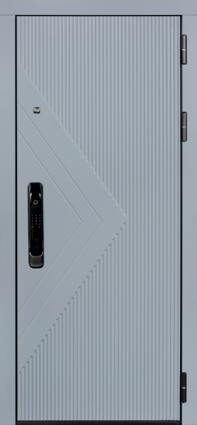 Входные двери Тринити ЮР-37 RAL 7011 - H-67 ZB Белый