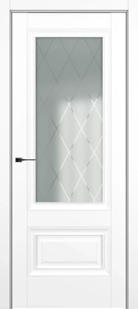 Межкомнатные двери Турин ДО Baguette B1 Сатинато с рисунком ромб