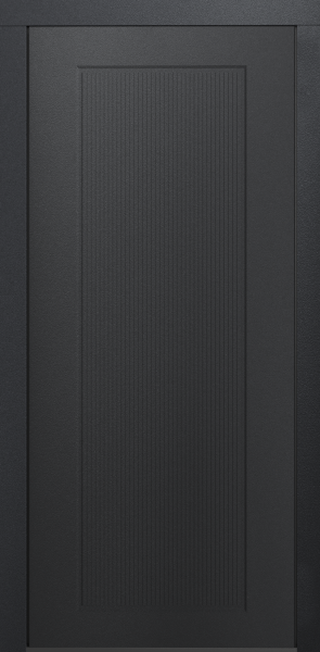 Входные двери Сталлер Comfort 3K ЮП-26 Графит - ЮП-15 (декоративная зеркальная вставка) ZB Белый