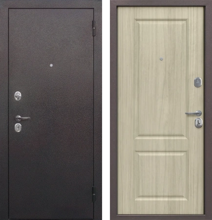 Входные двери Тайга 7 см Медный антик - значение отсутствует Бежевый клен