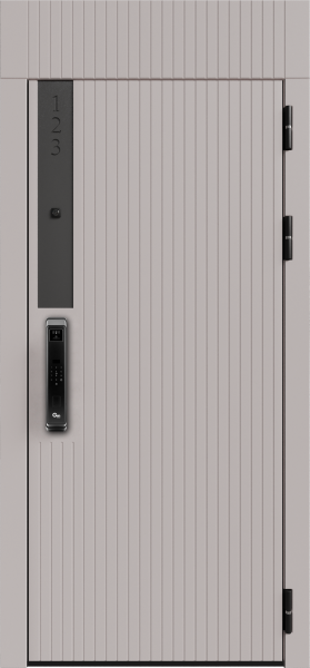 Входные двери Рейн 3К90 ЮР-36 (с номером квартиры) Латте (ZB855-2) - ЮР22 Stone Oak