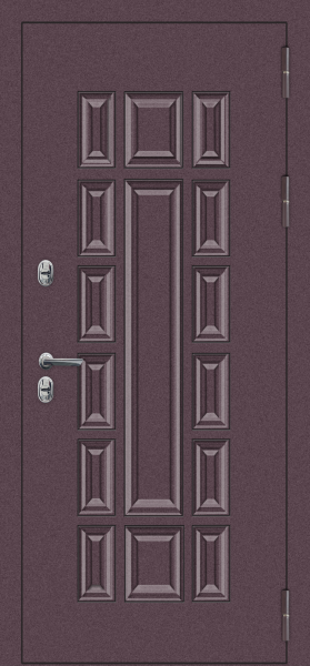 Входные двери M65 ТЕРМО с фрезеровкой Букле опал - ФЛТ-6 Velluto Bianco AG 700