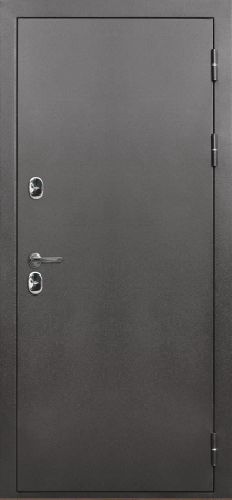 Входные двери Тайга термо Серебро Вертикаль Антик серебро - с фрезеровкой бетон снежный