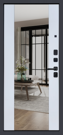 Входные двери M100 ФЛП-17 Velluto Oscure AG 710 - ФЛЗ-32 Velluto Bianco AG 700