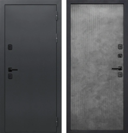 Входные двери ISOTERMA Букле Букле графит Бетон лофт грей