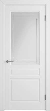 Межкомнатные двери К2 COLORIT ДО матовое с фрезеровкой полосы