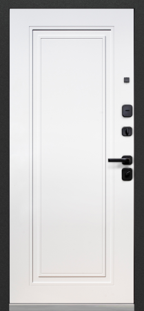 Входные двери Luxor Квадрат Нео Антрацит софт Эмалит белый