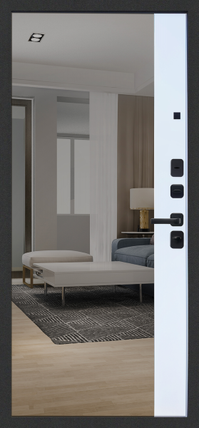 M101 вс. сн. Грецкий орех Зеркало Velluto Bianco