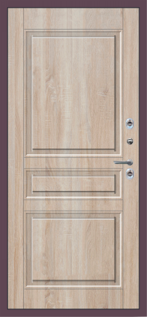 Входные двери M63 ТЕРМО с фрезеровкой Букле опал - ФЛТ-2 Дуб Сонома светлый