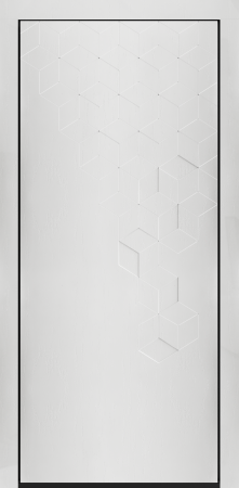 Входные двери Сталлер Comfort 3K ЮП-8 Milky white - ЮП-8 Stone Oak