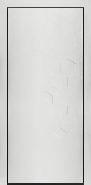 Входные двери Сталлер Comfort 3K ЮП-8 Milky white - ЮП-8 Stone Oak