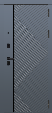 Входные двери M104 ФЛП-37 Velluto Oscure AG 710 - с фрезеровкой Velluto Bianco AG 700