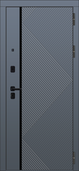 Входные двери M104 ФЛП-37 Velluto Oscure AG 710 - с фрезеровкой Velluto Bianco AG 700