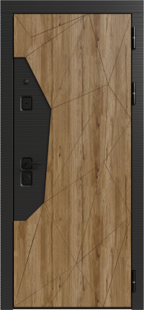 Входные двери Лимана 3К90 ЮР-33 Дуб санремо - H-67 Айс