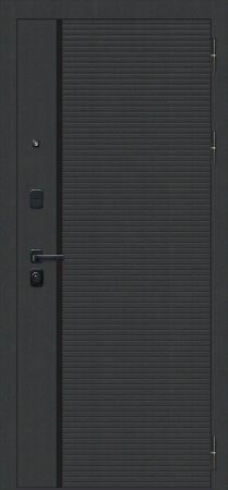 Входные двери M103 ФЛП-19 Черная шагрень - ФЛЗ-32 Velluto Bianco AG 700