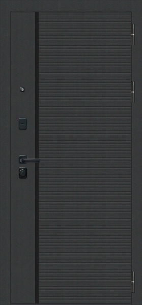 Входные двери M103 ФЛП-19 Черная шагрень - ФЛЗ-32 Velluto Bianco AG 700